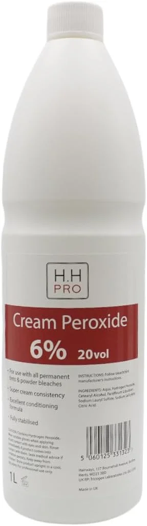 رنگ موی کرمی اچ.اچ پرو، اکسیدان 6% (حجم 20) یک لیتری 1000 میلی لیتری