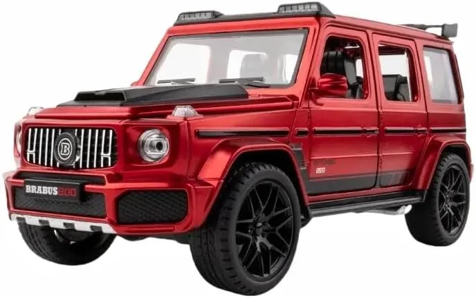 مدل آلیاژی 1:22 مرسدس بنز - ماشین اسپرت BRABS G800 با قابلیت عقب کشیدن، صدا و نور | ماشین فلزی اسباب بازی برای هدیه تولد پسران و دختران بزرگسال/کودک (قرمز)