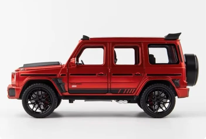 مدل آلیاژی 1:22 مرسدس بنز - ماشین اسپرت BRABS G800 با قابلیت عقب کشیدن، صدا و نور | ماشین فلزی اسباب بازی برای هدیه تولد پسران و دختران بزرگسال/کودک (قرمز)