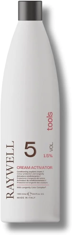 اکسیدان مو ریول کرم اکتیواتور 1.5% حجم 1000 میلی لیتر | استفاده آسان و تثبیت بی نقص | فعال کننده رنگ برای نتایج یکنواخت با کیفیت سالنی | ظاهر کننده رنگ مو