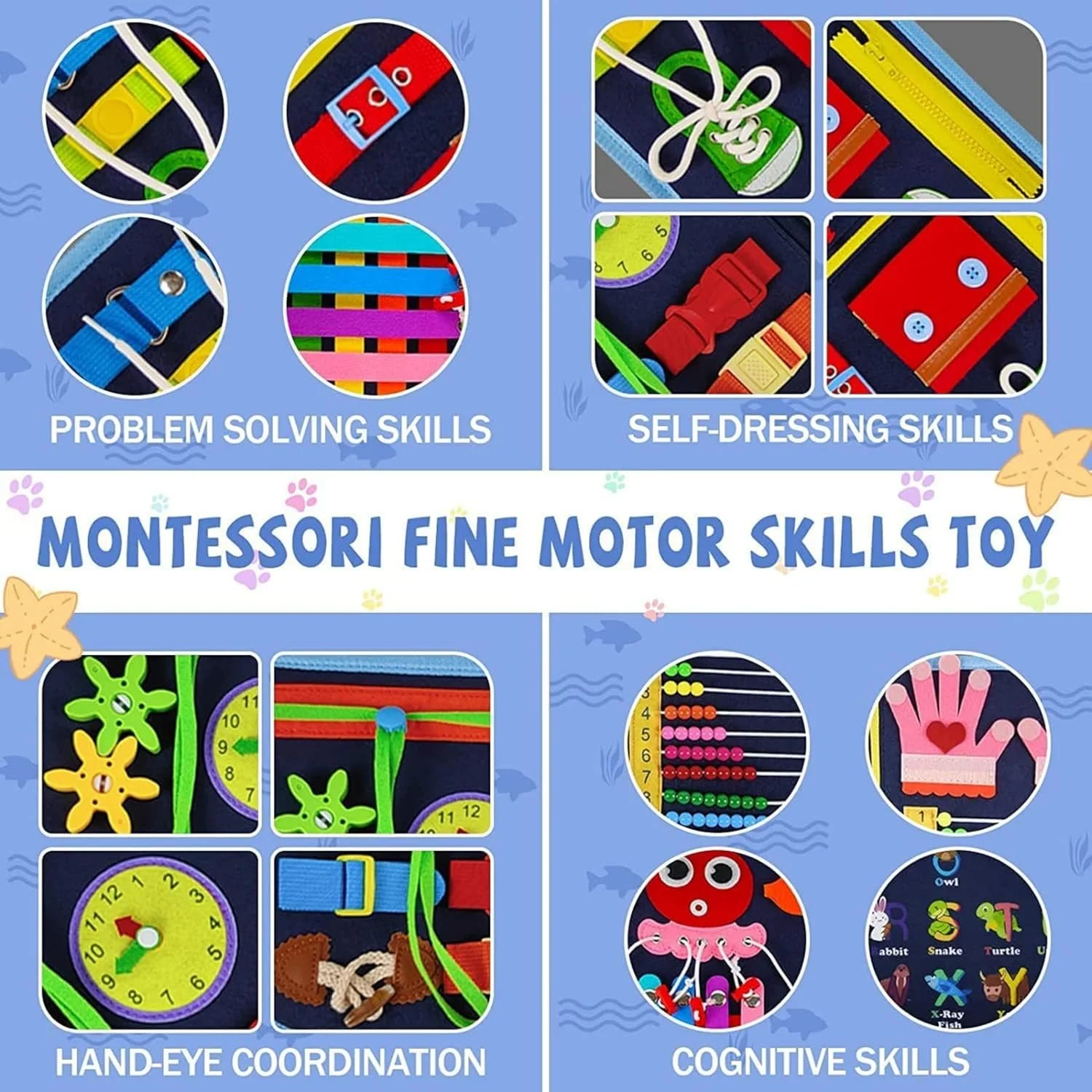 تخته مشغولیت AM ANNA، اسباب بازی مونته سوری برای کودکان 1، 2، 3 و 4 ساله، اسباب بازی های مسافرتی برای هواپیما و ماشین، کتاب آرام، اسباب بازی های حسی برای کودکان 2، 3 و 4 ساله، اسباب بازی های مونته سوری برای کودکان نوپا (آبی) تخته مشغولیت AM ANNA، اسباب بازی مونته سوری برای کودکان 1، 2، 3 و 4 ساله، اسباب بازی های مسافرتی برای هواپیما و ماشین، کتاب آرام، اسباب بازی های حسی برای کودکان 2، 3 و 4 ساله، اسباب بازی های مونته سوری برای کودکان نوپا (آبی)