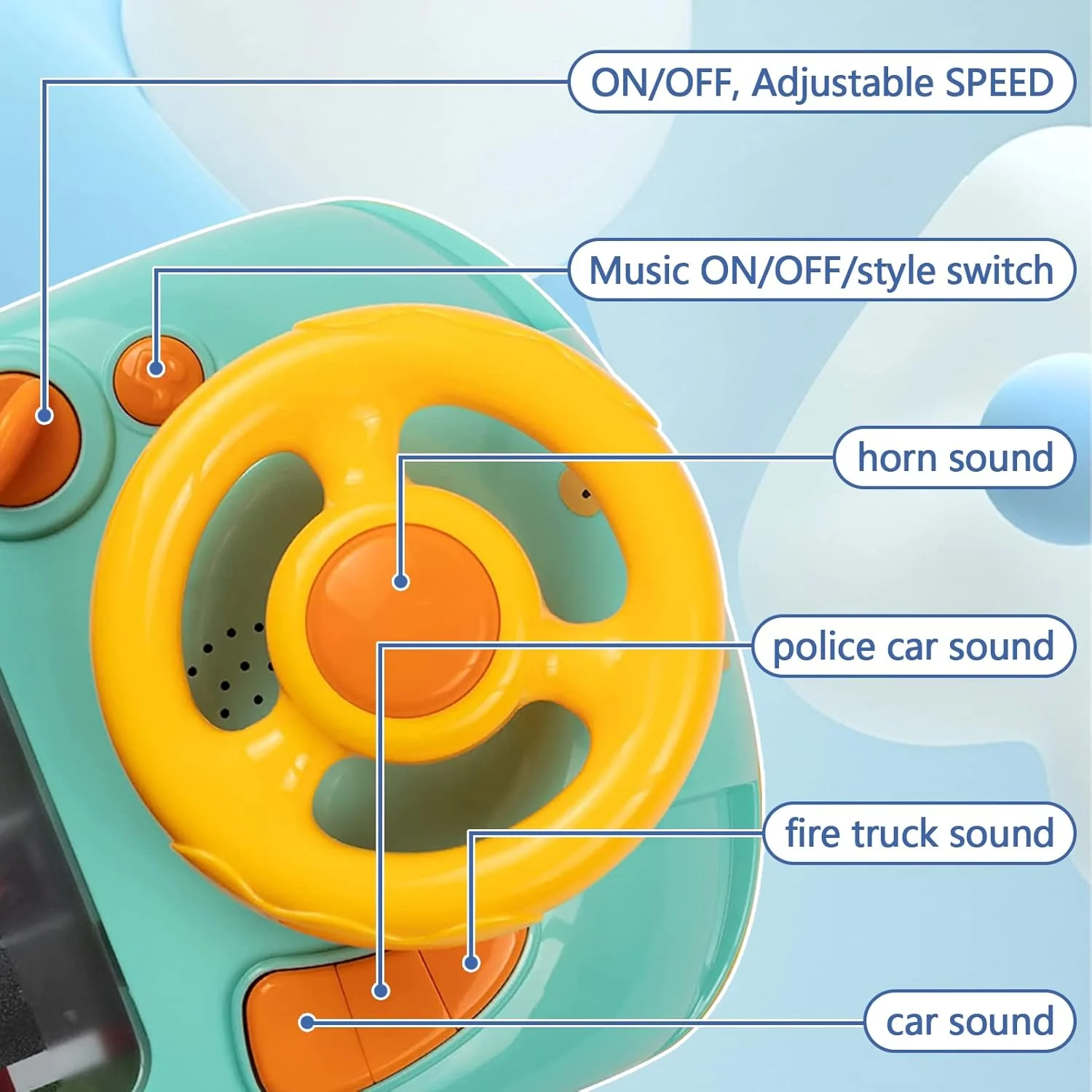 اسباب بازی فرمان موزیکال کودک AM ANNA، بازی ماشین مسابقه شبیه سازی شده برای کودکان نوپا با صدا، اسباب بازی های حسی بازی وانمودی هدیه تولد برای پسران دختران (سبز) اسباب بازی فرمان موزیکال کودک AM ANNA، بازی ماشین مسابقه شبیه سازی شده برای کودکان نوپا با صدا، اسباب بازی های حسی بازی وانمودی هدیه تولد برای پسران دختران (سبز)
