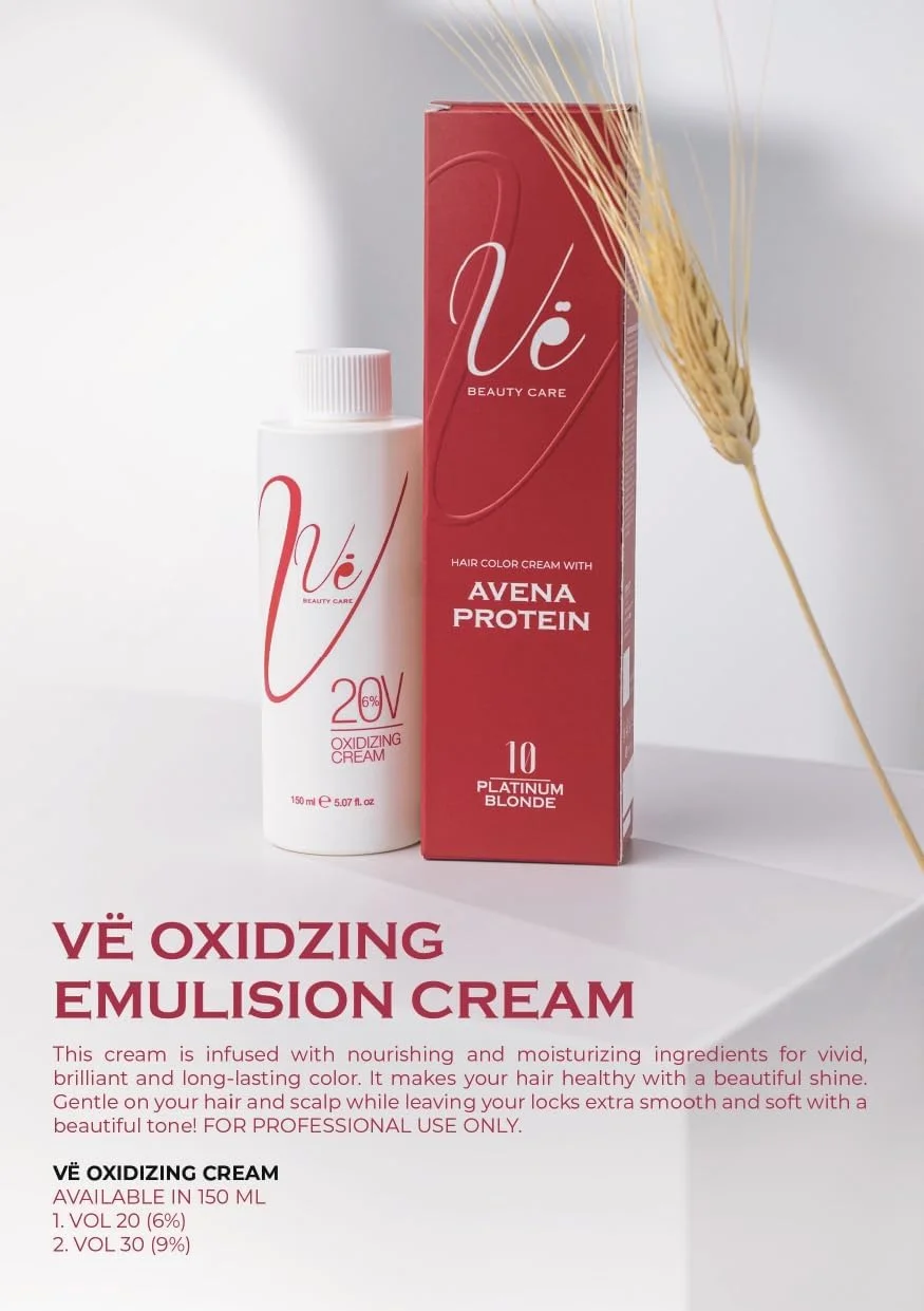 کرم اکسیدان ولوم 20 (6%) وی بیوتی کر – 150 میلی لیتر | فعال کننده رنگ مو حرفه ای برای رنگ ماندگار | پوشش یکنواخت و فرمول کرمی مغذی