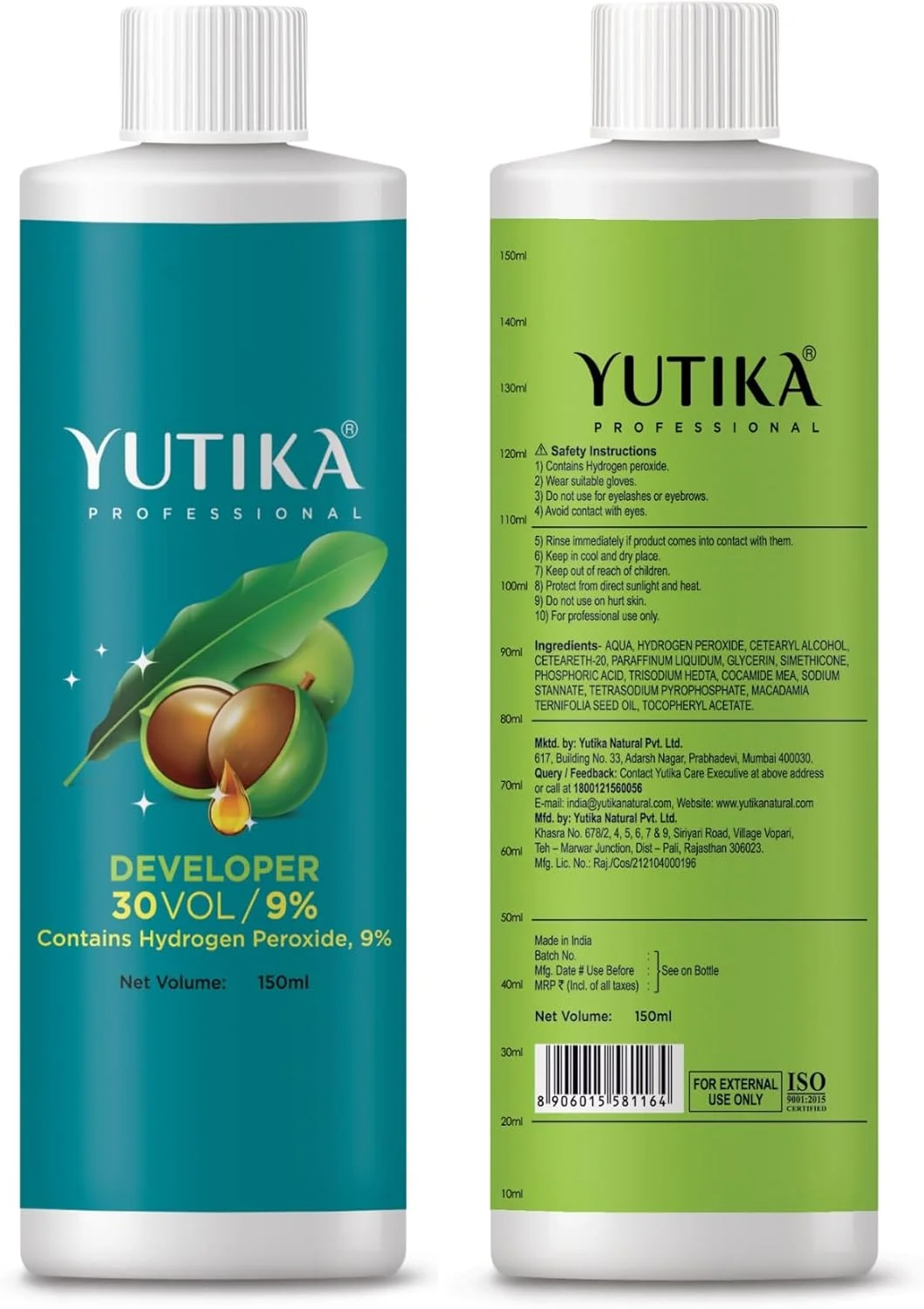 پودر دکلره حرفه ای یوتیکا 60 گرم به همراه اکسیدان رنگ مو 30 حجمی (9%) 150 میلی لیتر