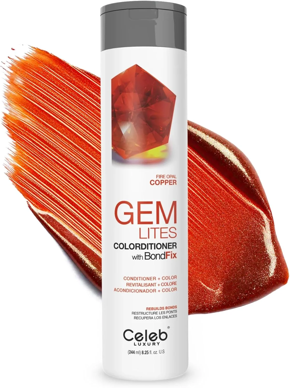 نرم کننده رنگساژ مو سلب لاکچری جم لایتس، نرم کننده رنگ دهنده نیمه دائم حرفه ای مو، رنگ اوپال آتشین نرم کننده رنگساژ مو سلب لاکچری جم لایتس، نرم کننده رنگ دهنده نیمه دائم حرفه ای مو، رنگ اوپال آتشین