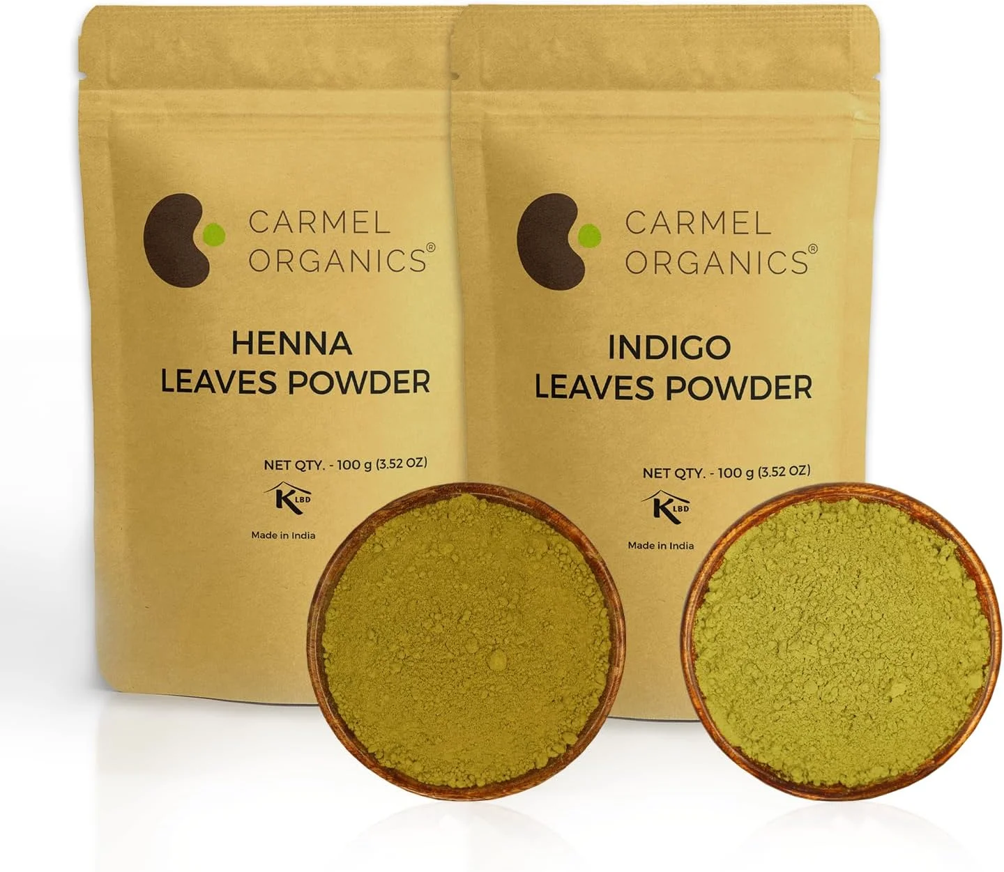 مجموعه پودر حنا و برگ های نیل رنگ مو کارمل ارگانیکس (100 گرم) | بدون مواد نگهدارنده و افزودنی | غیر تراریخته | تهیه شده از برگ های خشک شده خالص و طبیعی مجموعه پودر حنا و برگ های نیل رنگ مو کارمل ارگانیکس (100 گرم) | بدون مواد نگهدارنده و افزودنی | غیر تراریخته | تهیه شده از برگ های خشک شده خالص و طبیعی