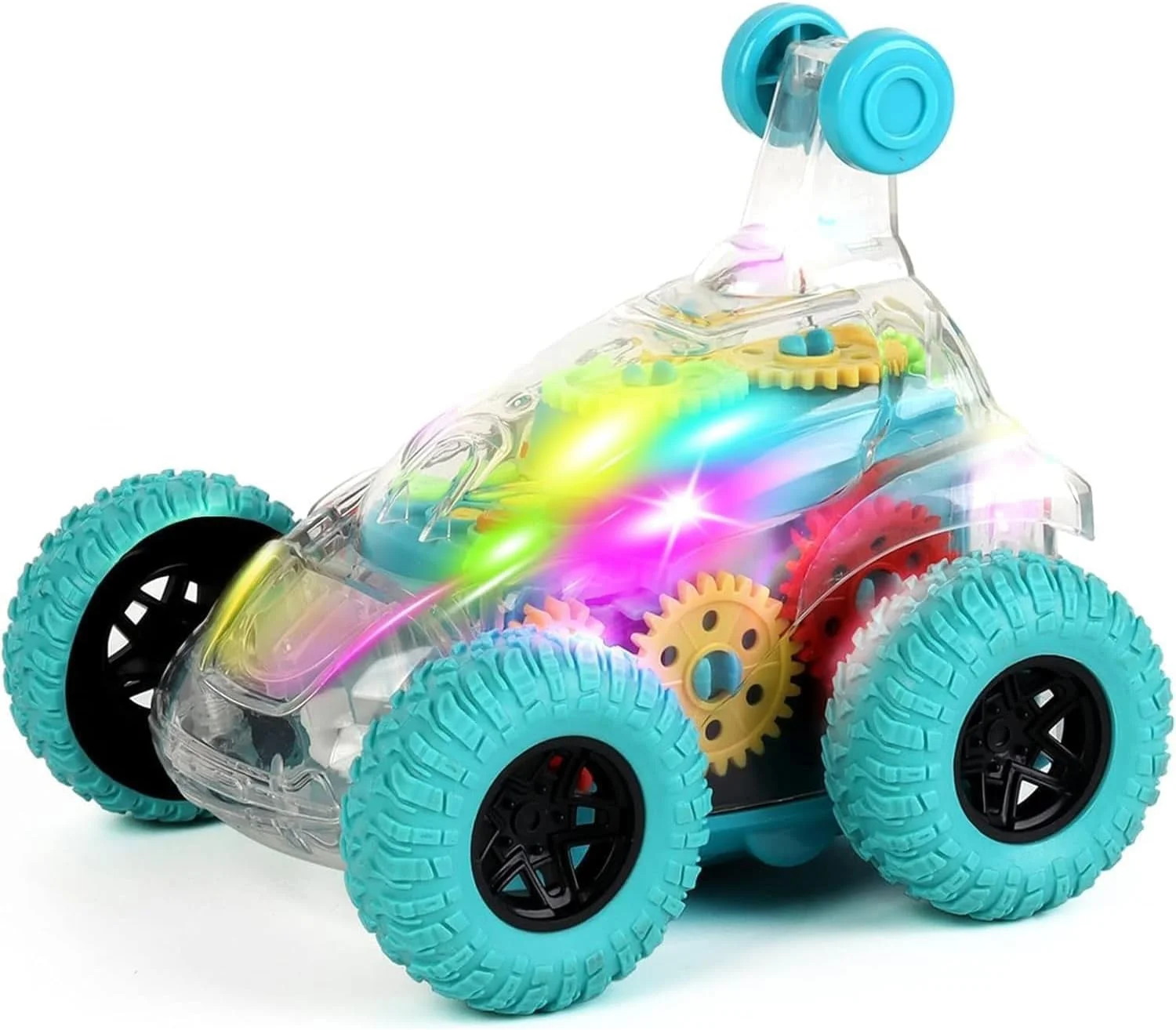 ماشین کنترلی Baybee برای کودکان، ماشین بدلکاری RC با چرخش 360 درجه و چراغ LED، کابل USB، اسباب بازی ماشین کنترلی برای دختران و پسران 4 5 6 7 8 9 10 ساله، اسباب بازی ماشین برای کودکان - سبز