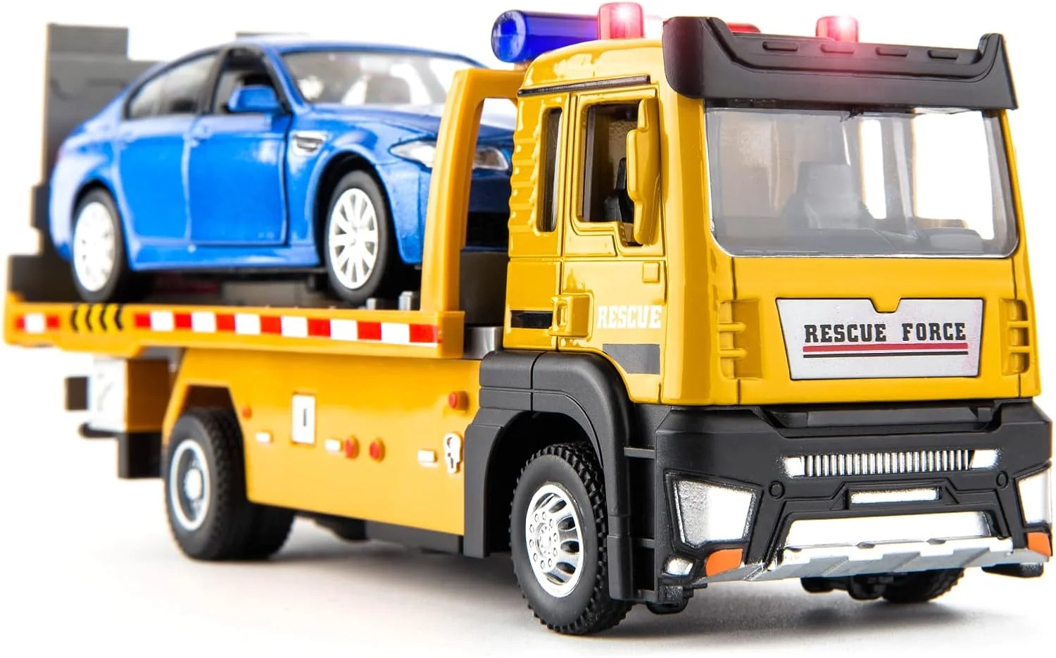 اسباب بازی کامیون کفی اصطکاکی BDTCTK با چراغ و صدا، کامیون یدک کش ساختمانی فشاری، هدیه عالی برای کودکان نوپا، پسران و دختران