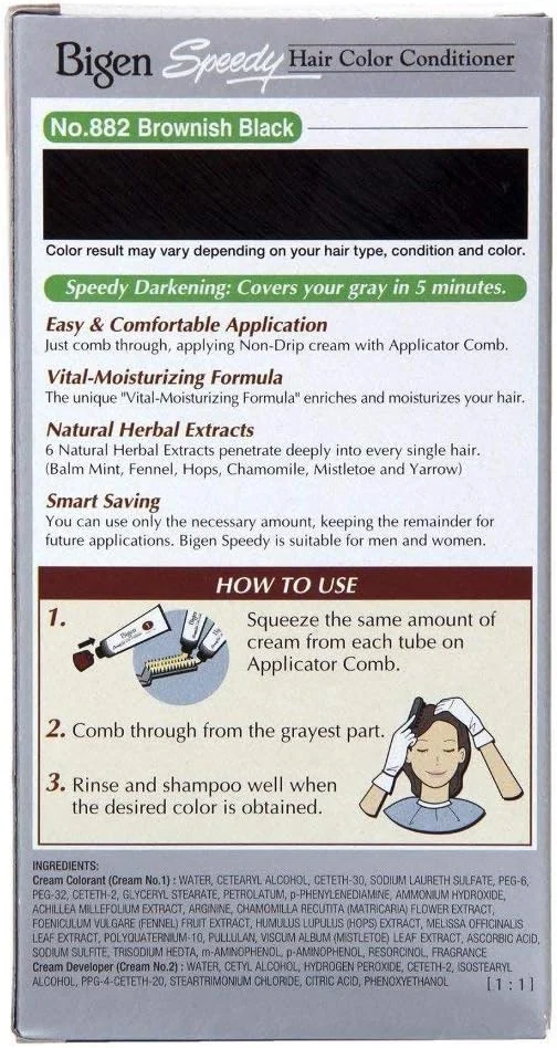 رنگ موی سریع بیگن شماره 882 قهوه ای مشکی 1 عددی رنگ موی سریع بیگن شماره 882 قهوه ای مشکی 1 عددی