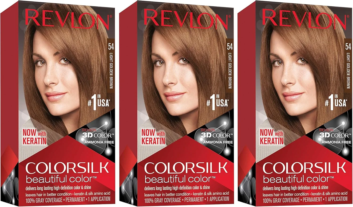 رنگ موی دائمی روولون کالر سیلک بیوتیفول کالر با کراتین، پوشش 100% موهای سفید، بدون آمونیاک، شماره 54 قهوه ای طلایی روشن (بسته 3 عددی) رنگ موی دائمی روولون کالر سیلک بیوتیفول کالر با کراتین، پوشش 100% موهای سفید، بدون آمونیاک، شماره 54 قهوه ای طلایی روشن (بسته 3 عددی)