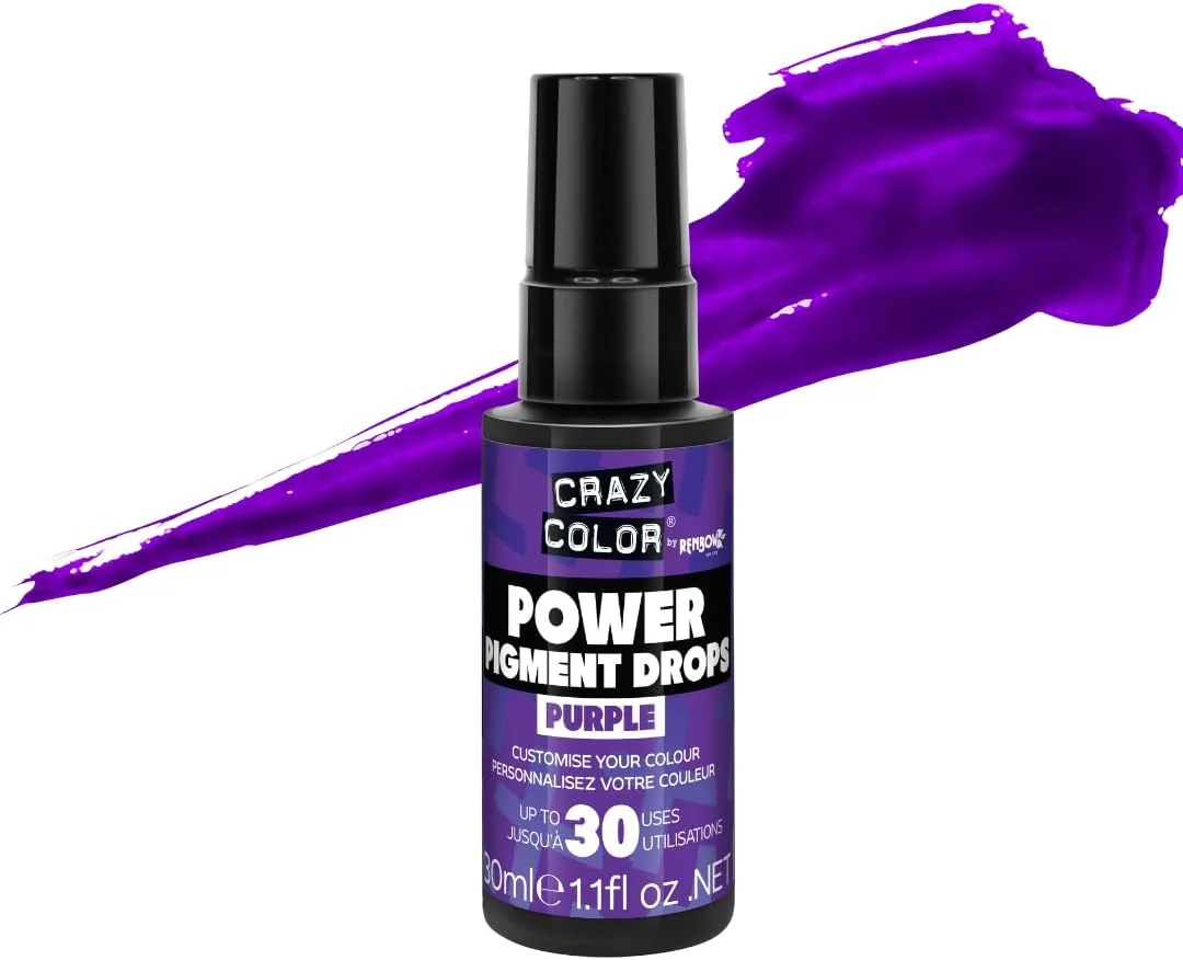 قطره رنگدانه قوی مو بنفش کریزی کالر 30 میلی لیتر قطره رنگدانه قوی مو بنفش کریزی کالر 30 میلی لیتر