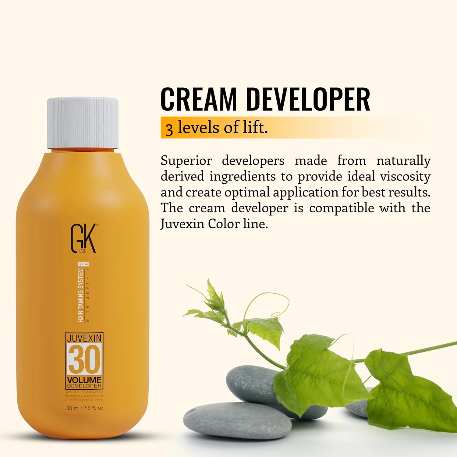 کرم اکسیدان موی حرفه ای گلوبال کراتین GK HAIR، حجم 30، 147 میلی لیتر، برای رنگ کردن و دکلره مو - رنگ موی نیمه دائمی با عملکرد بالا و ماندگاری طولانی