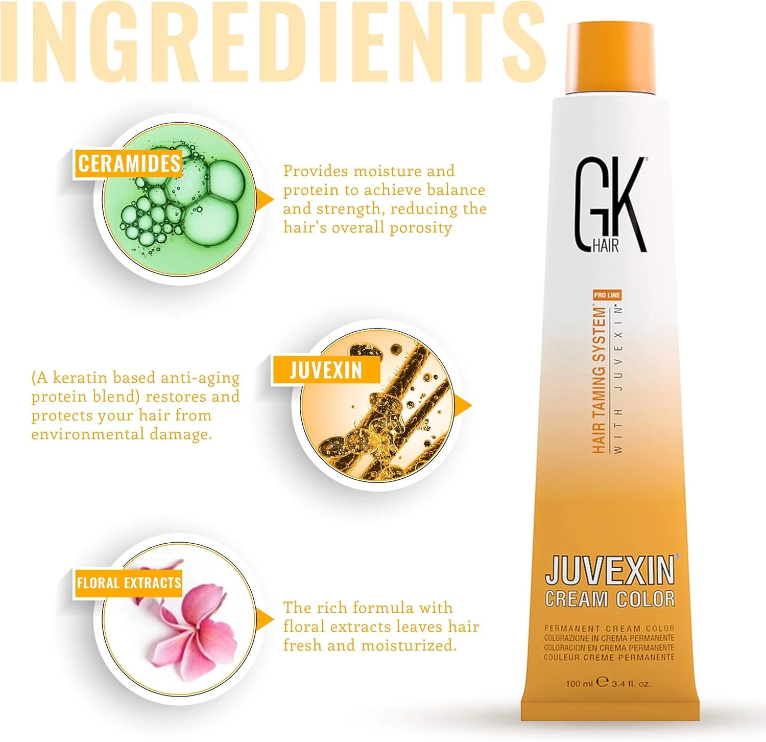 رنگ موی دائمی کرمی جی کی هیر گلوبال کراتین با بیش از 87 طیف رنگی (100 میلی لیتر) رنگ های مغذی و پاک کننده برای حالت دادن، رنگ موی طبیعی با ماندگاری بالا - مناسب برای خانم ها و آقایان رنگ موی دائمی کرمی جی کی هیر گلوبال کراتین با بیش از 87 طیف رنگی (100 میلی لیتر) رنگ های مغذی و پاک کننده برای حالت دادن، رنگ موی طبیعی با ماندگاری بالا - مناسب برای خانم ها و آقایان