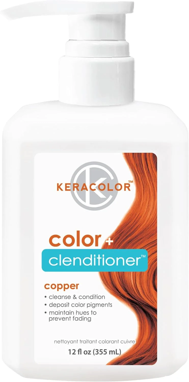 رنگ موی مسی Keracolor Clenditioner - نرم کننده رنگ دهنده مو نیمه دائمی، 355 میلی لیتر رنگ موی مسی Keracolor Clenditioner - نرم کننده رنگ دهنده مو نیمه دائمی، 355 میلی لیتر