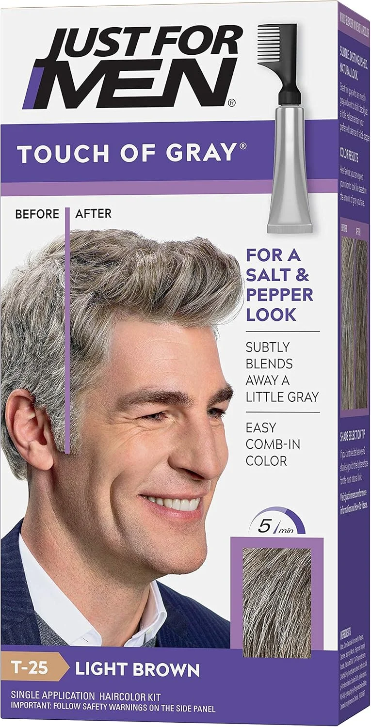 رنگ موی مردانه تاچ آف گری، قهوه ای روشن T-25، 40 گرم رنگ موی مردانه تاچ آف گری، قهوه ای روشن T-25، 40 گرم