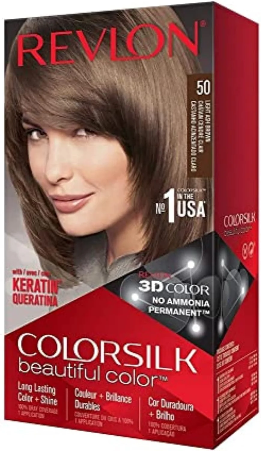 رنگ موی رولون کالر سیلک، رنگ قهوه ای روشن دودی، 1 عدد