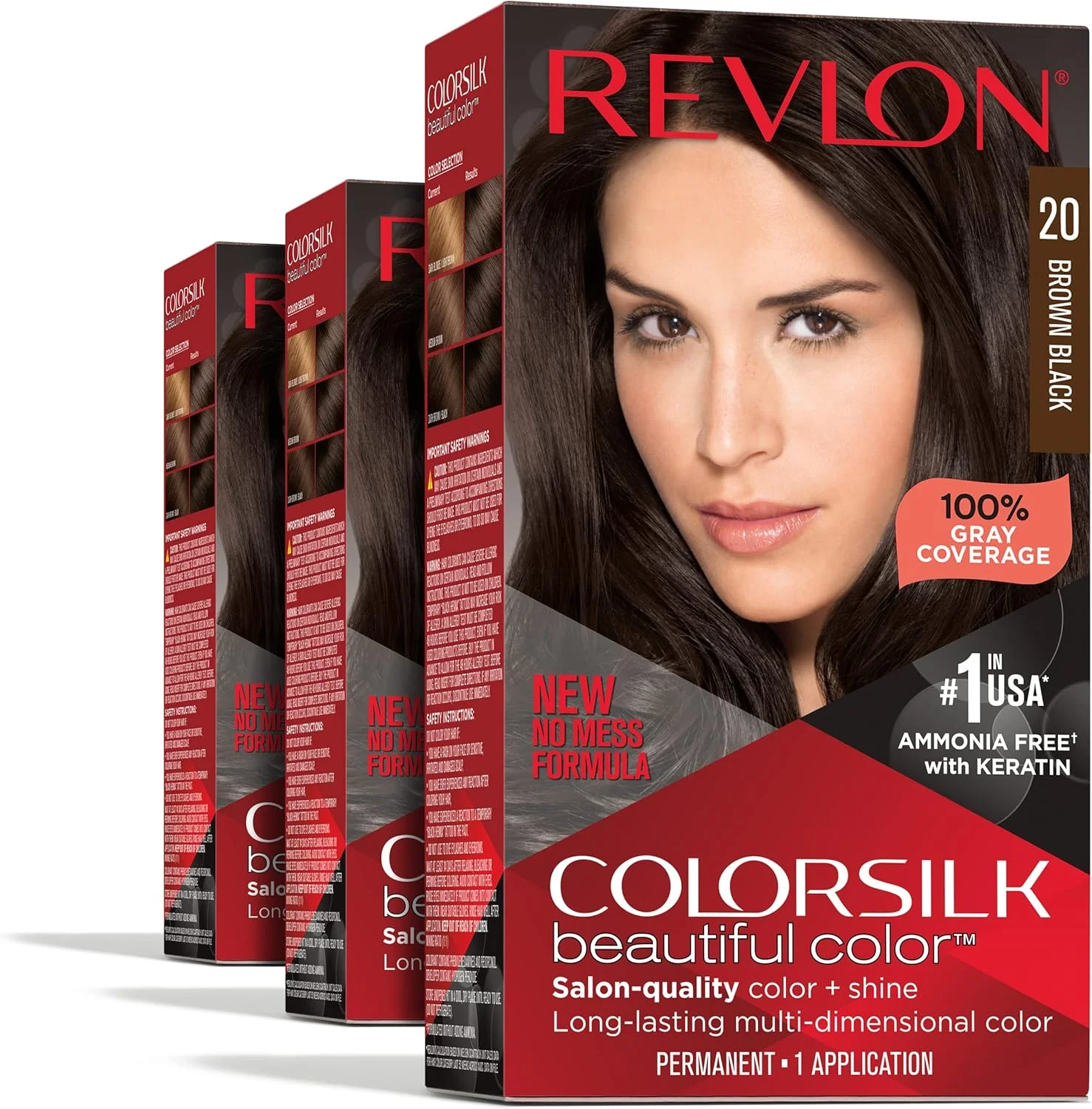 رنگ موی رولون کالر سیلک بیوتیفول کالر - قهوه ای/مشکی، 3 عدد