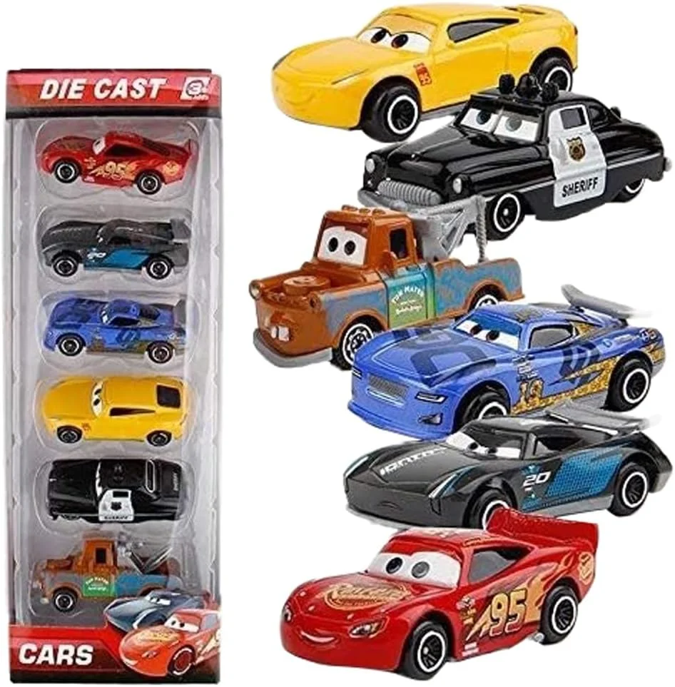 ماشین های مسابقه ای کوچک دایکست Kavana-mini PLASTEK برای کودکان، چرخ آزاد، سرعت بالا، مجموعه اسباب بازی ماشین ها، بهترین هدیه برای پسران، مجموعه 6 عددی (چند رنگ) ((1) 6 ماشین) پلاستیکی