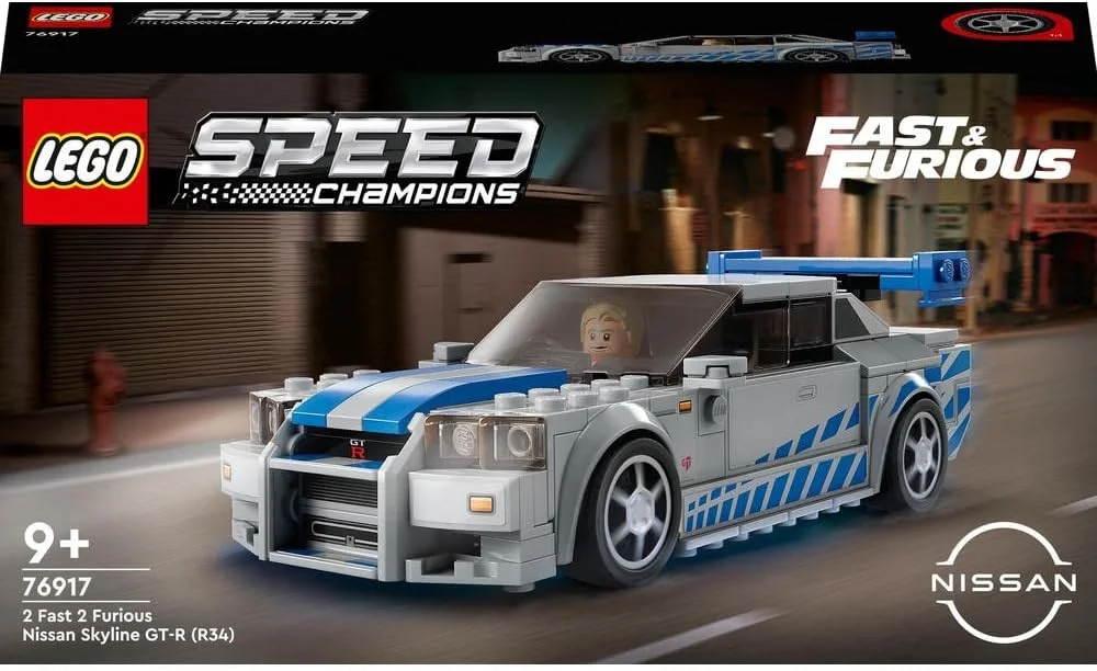 لگو 76917 Speed Champions نیسان اسکایلاین GT-R (R34) سری 2 Fast 2 Furious، مدل اسباب بازی ماشین مسابقه، کیت ساختنی کلکسیونی با مینی فیگور راننده، ست 2023 برای کودکان لگو 76917 Speed Champions نیسان اسکایلاین GT-R (R34) سری 2 Fast 2 Furious، مدل اسباب بازی ماشین مسابقه، کیت ساختنی کلکسیونی با مینی فیگور راننده، ست 2023 برای کودکان