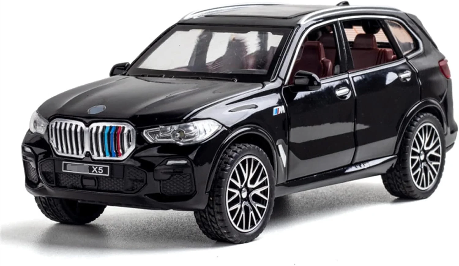 مدل ماشین MISTJIA مقیاس 1:32 برای BMW X5 IM شبیه سازی آلیاژی، ماشین های اسباب بازی دایکست SUV، اسباب بازی کودکان، وسایل نقلیه آفرود، دکوری، هدیه (رنگ: مشکی)