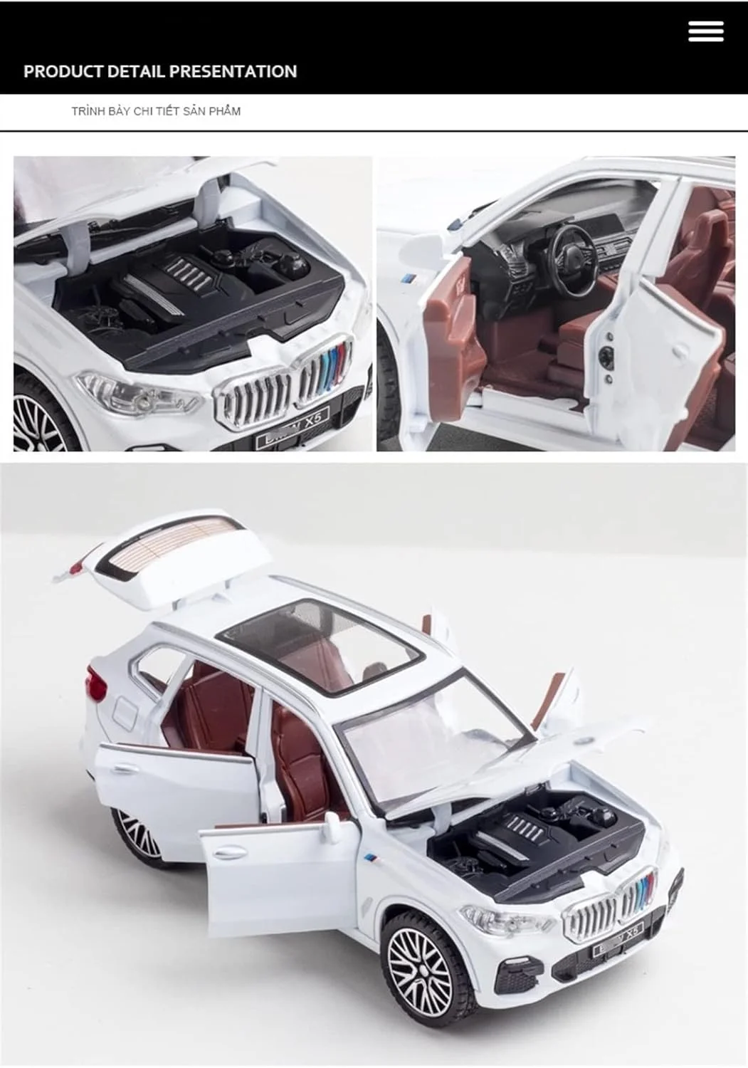 مدل ماشین MISTJIA مقیاس 1:32 برای BMW X5 IM شبیه سازی آلیاژی، ماشین های اسباب بازی دایکست SUV، اسباب بازی کودکان، وسایل نقلیه آفرود، دکوری، هدیه (رنگ: مشکی)