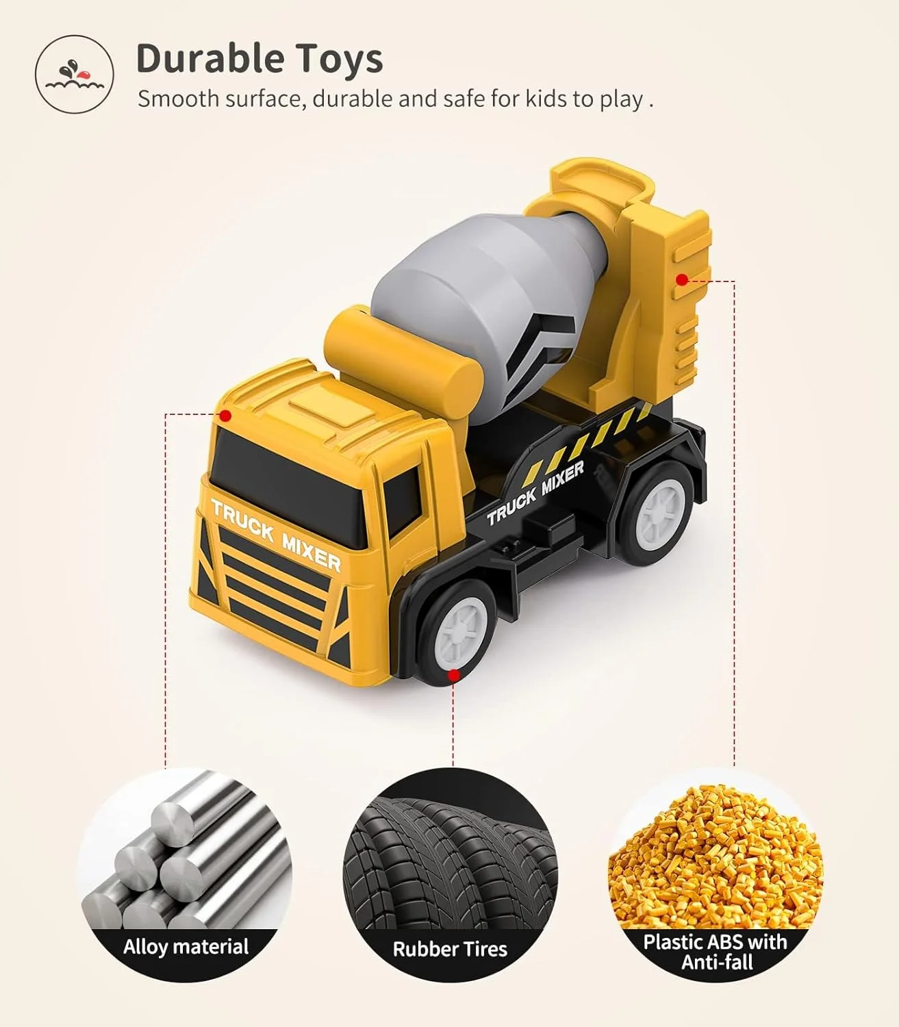 مجموعه ماشین های دایکاست MOTIM، شامل 8 مینی ماشین و کامیون، ماشین های اسباب بازی عقب کش، ماشین های امدادی و ساختمانی برای کودکان 3 تا 7 سال