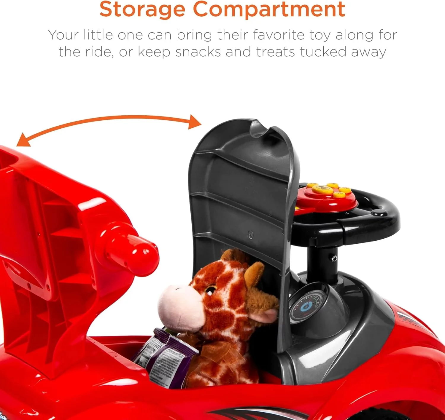 ماشین بازی کودک تری این وان توی لند، ماشین سواری و هل دادنی با دسته و صدا (قرمز)