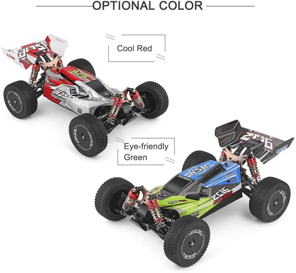 ماشین کنترلی Wltoys XKS 144001 با سرعت 60 کیلومتر در ساعت، باگی مسابقه ای 1/14 2.4 گیگاهرتز، 4WD دریفت آفرود RTR