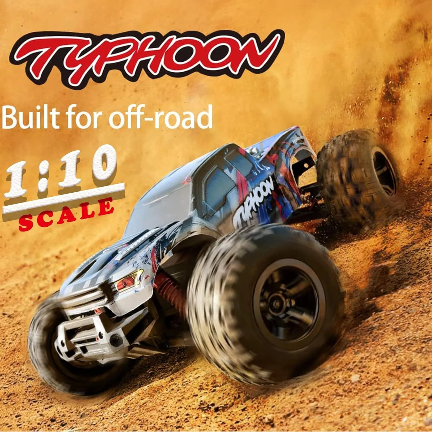 ماشین کنترلی YCDSMART S900 مقیاس 1:10، ماشین مسابقه ای حرفه ای 4WD با سرعت 60+ کیلومتر در ساعت، کامیون کنترلی سریع، باگی الکتریکی آفرود مناسب تمام سطوح با باتری ماژولار 2000 میلی آمپر ساعتی برای بزرگسالان و پسران (پشتیبانی پیشرفته از مادینگ)