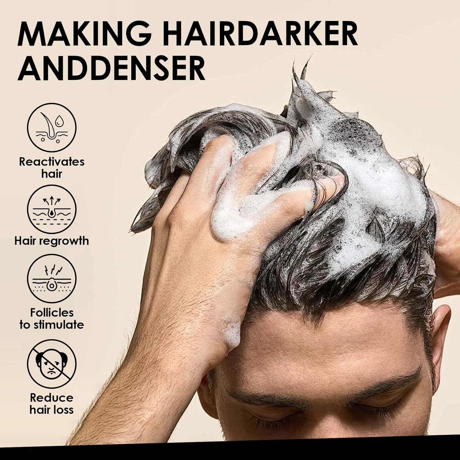 شامپو فعال کننده ریشه مو، نرم کننده احیا کننده موهای خاکستری و تقویت کننده مو برای موهای صاف و قوی (200 میلی لیتر)