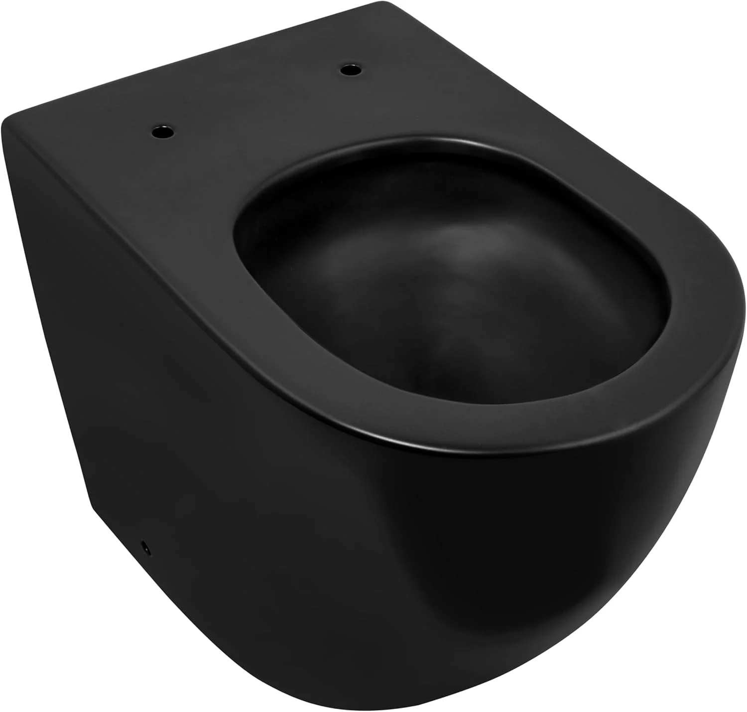 توالت فرنگی بدون لبه BAGNODESIGN Vitesse پشتی به دیوار، 365x565x420 میلی متر، مشکی مات