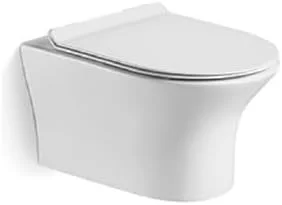 توالت دیواری سرامیکی سفید نورک آرچ | توالت فرنگی سرامیکی P Trap | ابعاد L 485 x W 360 x H 365mm | درب و نشیمن UF | کاسه توالت فرنگی مخزن دار مناسب سرویس بهداشتی