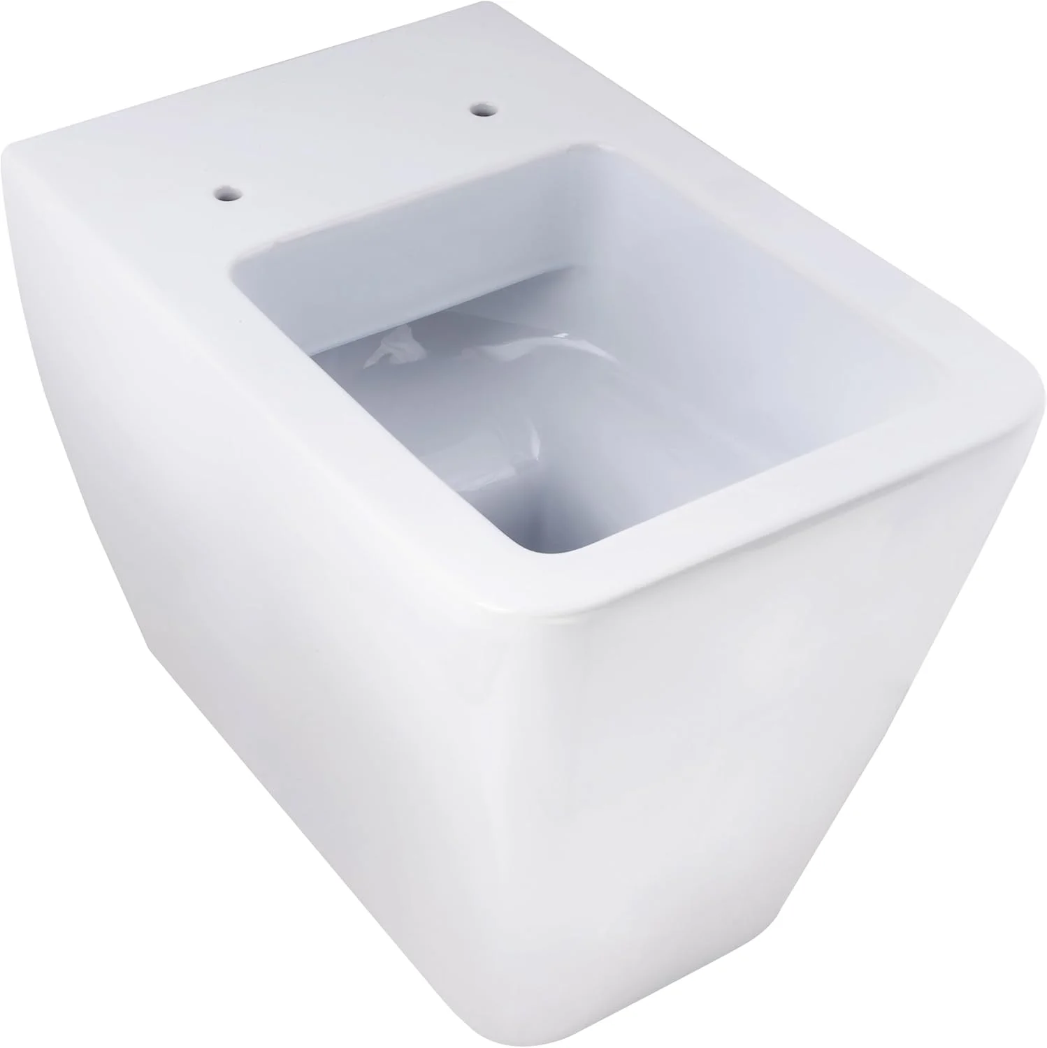 توالت فرنگی بدون لبه استراتوس BAGNODESIGN، پشتی به دیوار، سفید