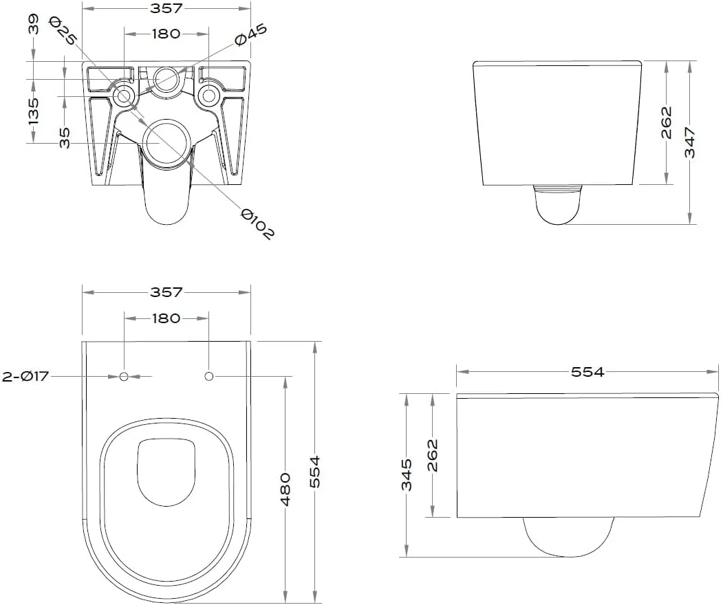 وال هنگ دیواری سفید رنگ Bagnodesign Corsair
