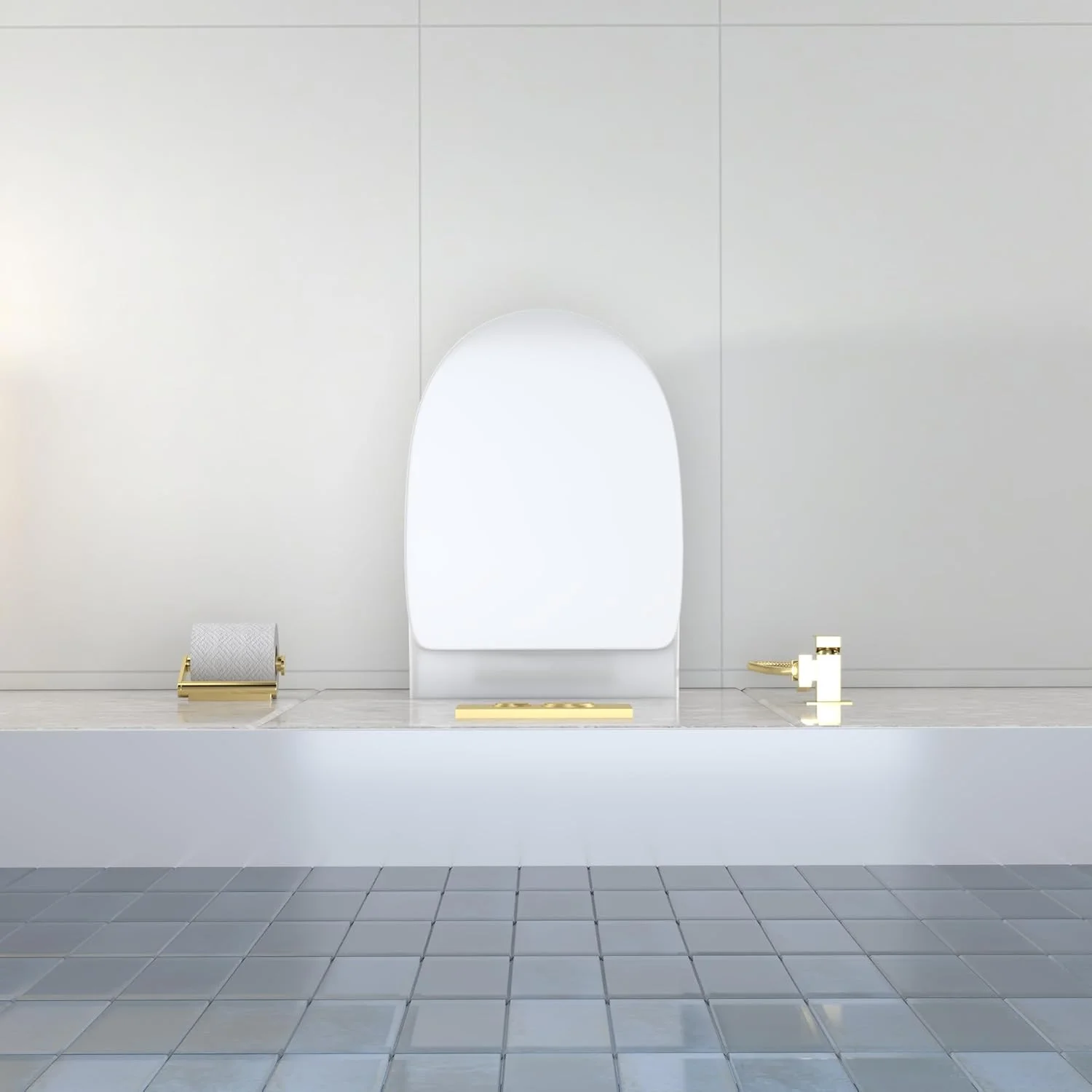 توالت فرنگی دیواری سرامیکی سفید NOURK Elegancia Nora Tornado | سیفون P شکل | ابعاد: طول ۵۲۰ x عرض ۳۶۰ x ارتفاع ۳۵۵ میلی متر | به همراه درب آرام بند UF | کاسه توالت فرنگی مناسب سرویس بهداشتی