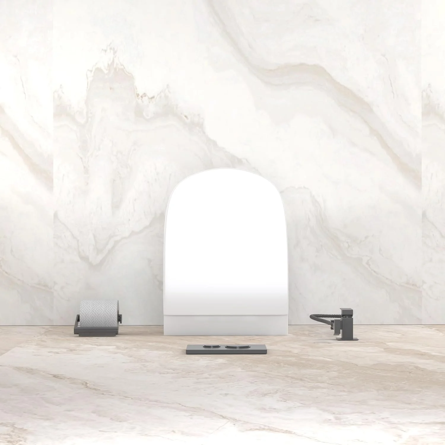 توالت فرنگی دیواری سرامیکی سفید نورک اوسینا | توالت سرامیکی P Trap | طول 490 x عرض 370 x ارتفاع 370 میلی متر | به همراه درب و نشیمن UF | کاسه توالت فرنگی مناسب سرویس بهداشتی حمام