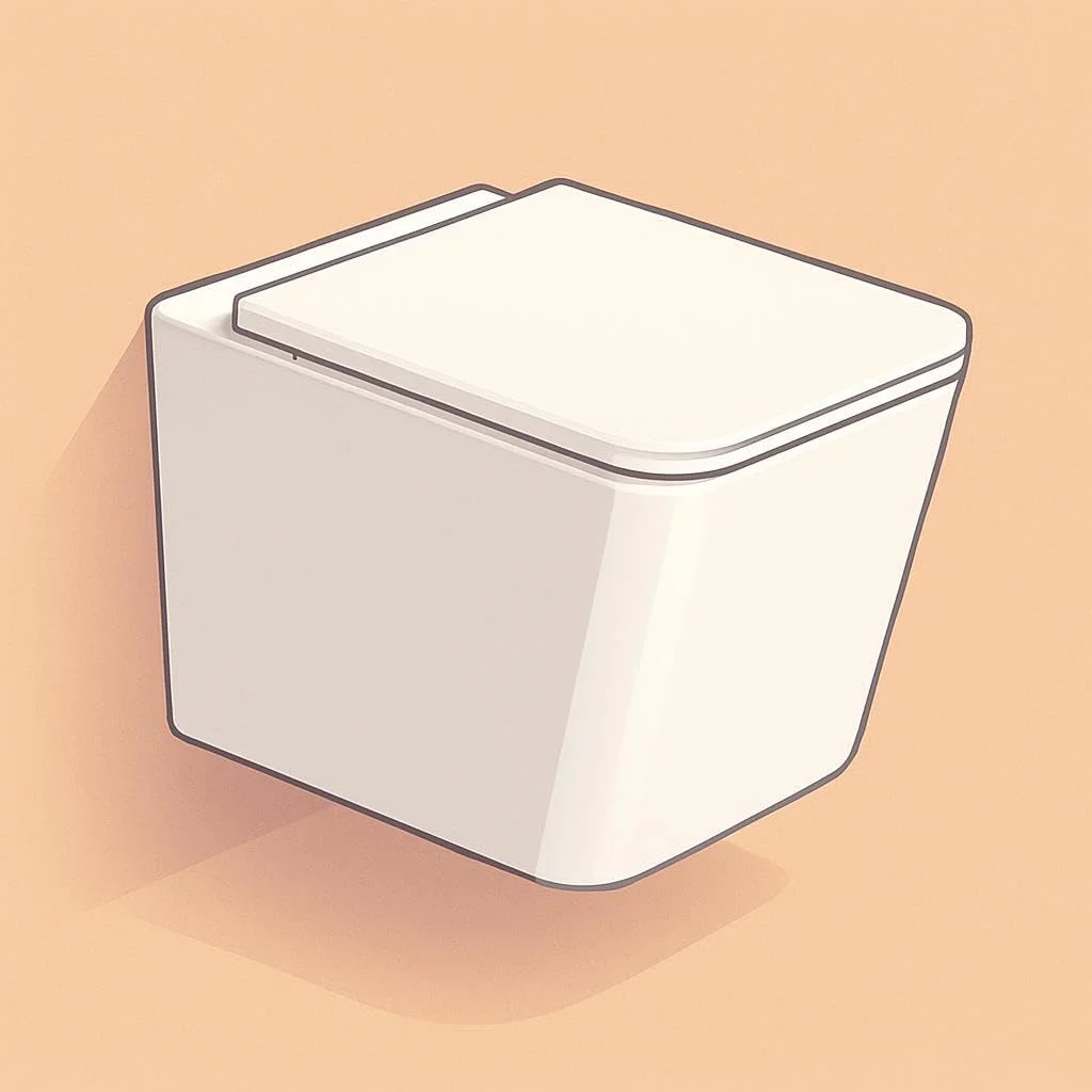 توالت وال هنگ کونیگ 540x365x415mm - طراحی مدرن سفید