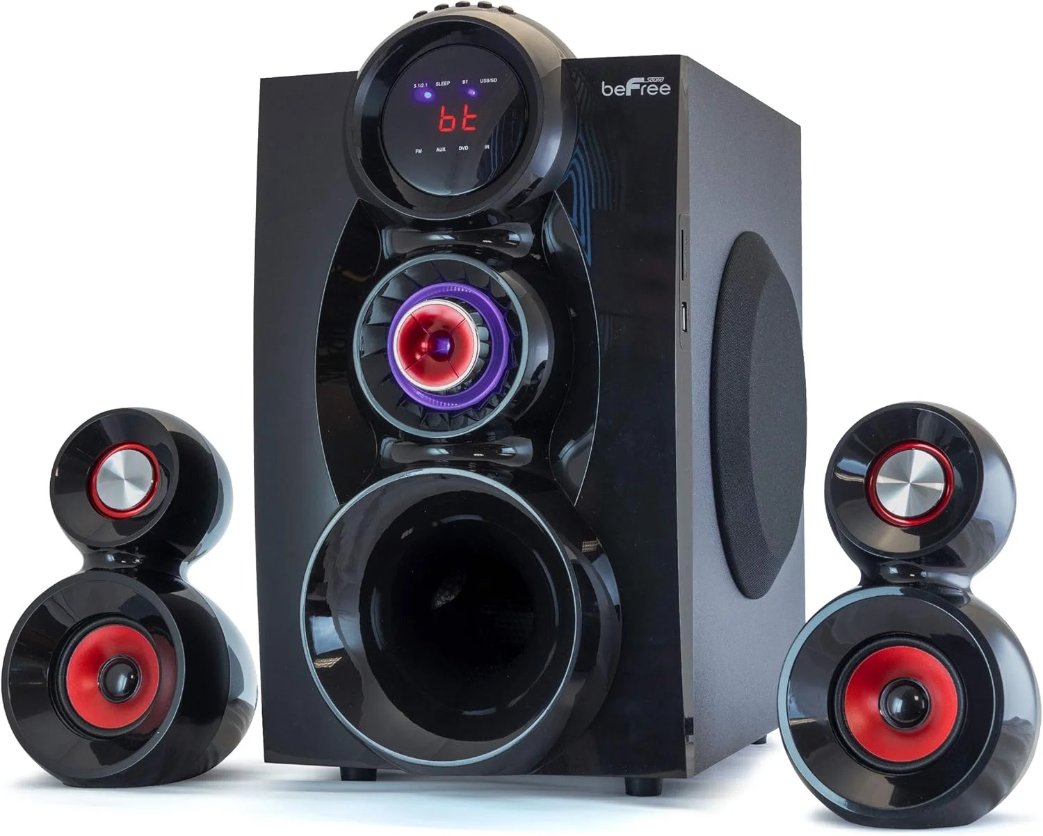 سیستم بلندگوی بلوتوث صدای فراگیر 5.1 کاناله beFree Sound BFS-600، قرمز