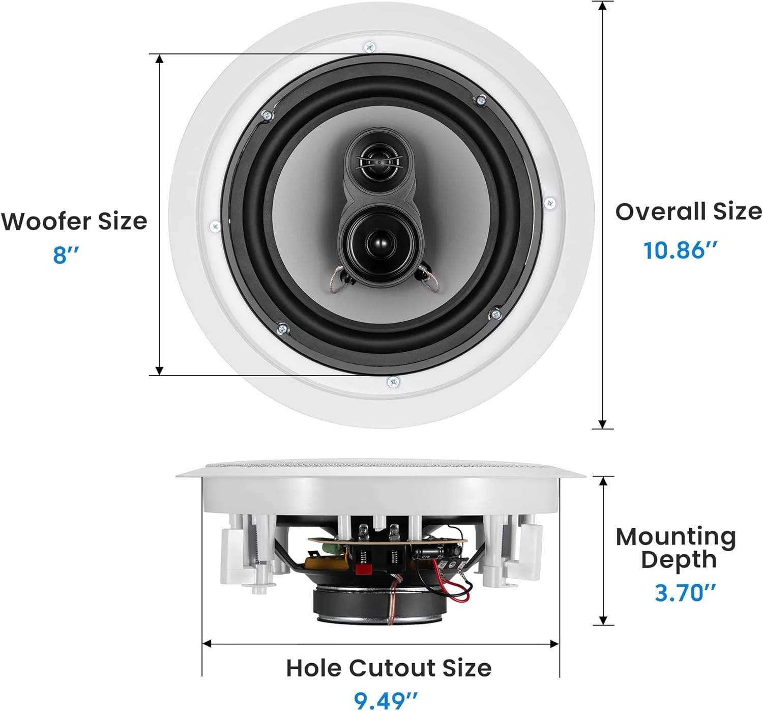 آکوستیک آدیو بای گلدوود آکوستیک آدیو CS-IC83 بلندگوی سقفی 8 اینچی سینمای خانگی 5 تایی 3 طرفه 1750 وات مدل جدید CS-IC83-5S
