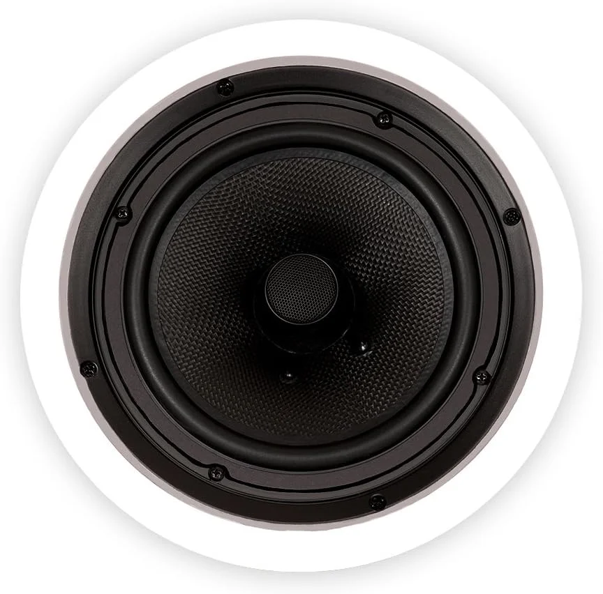 بلندگوهای سقفی 8 اینچی تئاتر سولیوشنز مدل TS80C، مناسب سیستم صوتی فراگیر سینمای خانگی، جفتی، سفید