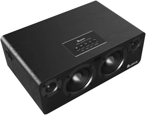 الکترونیک - آمپلی فایرهای چوبی بدون افت کیفیت Caixa De Som سیستم سینمای خانگی ibass بلندگوی بلوتوث تلویزیون صوتی کواکسیال ساب ووفر استریو بی سیم (بلندگوی مشکی)