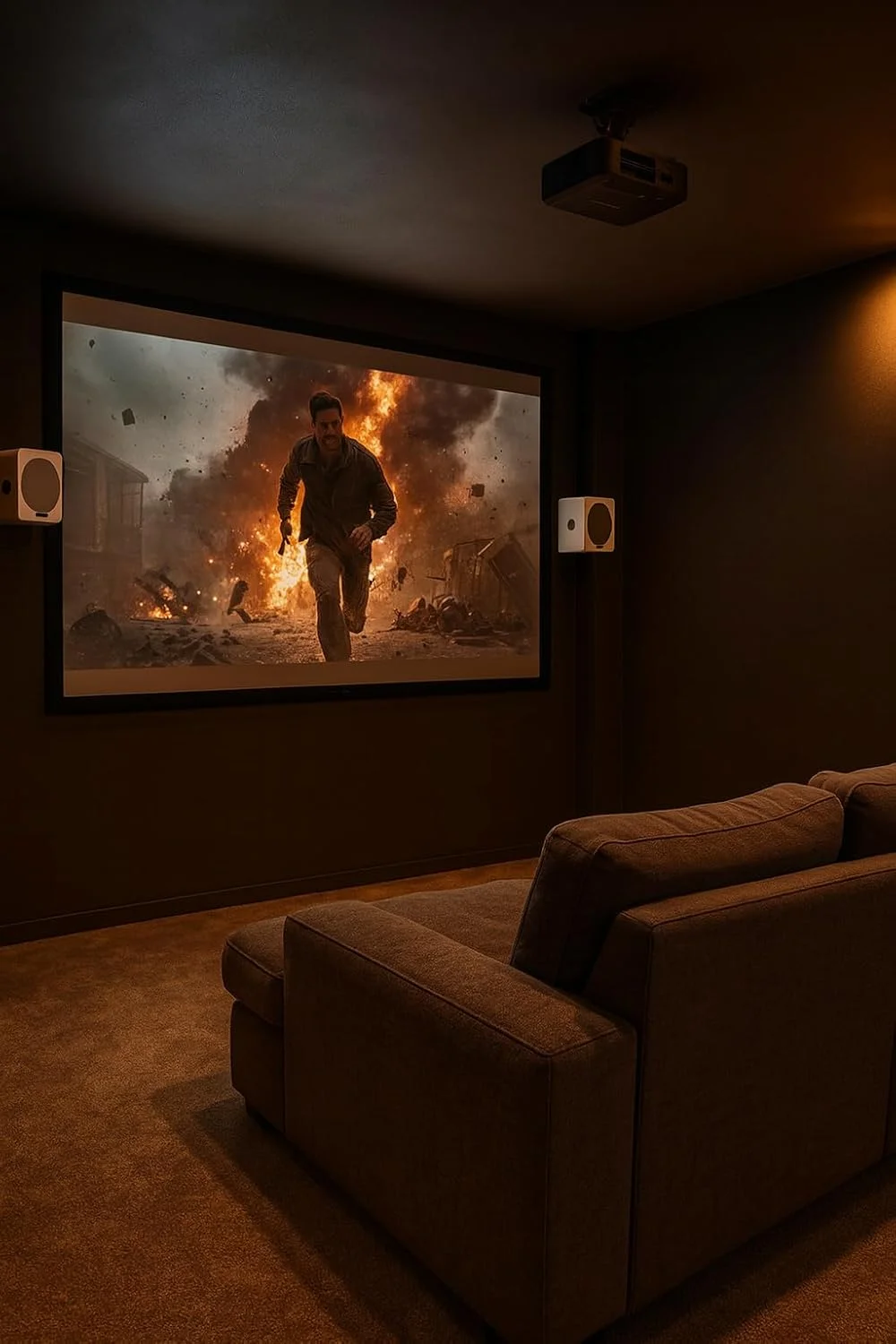 بلندگوهای دیواری یا سقفی DYNAVOICE با 4 توییتر و یک ووفر 5.25 اینچی، ایده آل برای Dolby Atmos. مدل Magic Around-5 سفید.