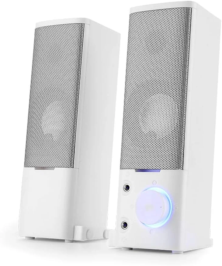 اسپیکر کامپیوتر و تلویزیون HHUARI، اسپیکر سینمای خانگی برای صدای استریو فراگیر 360 درجه، چند منظوره، سازگاری گسترده، انتقال 10 متری، نصب آسان، مدل جدید