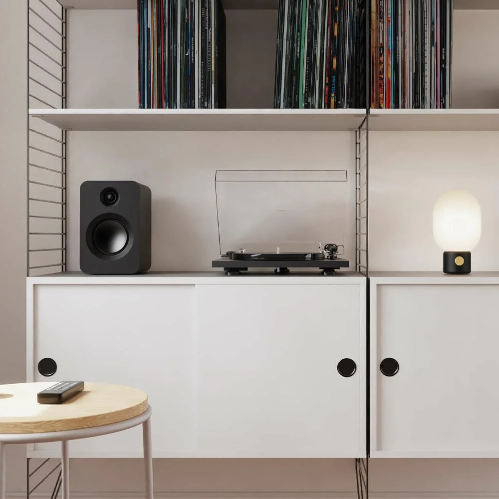 سیستم بلندگوی 200 واتی Kanto REN با ورودی HDMI ARC برای تلویزیون و سینمای خانگی | USB-C و بلوتوث 5.3 | فیلتر بالا/پایین گذر | جفت | مشکی مات