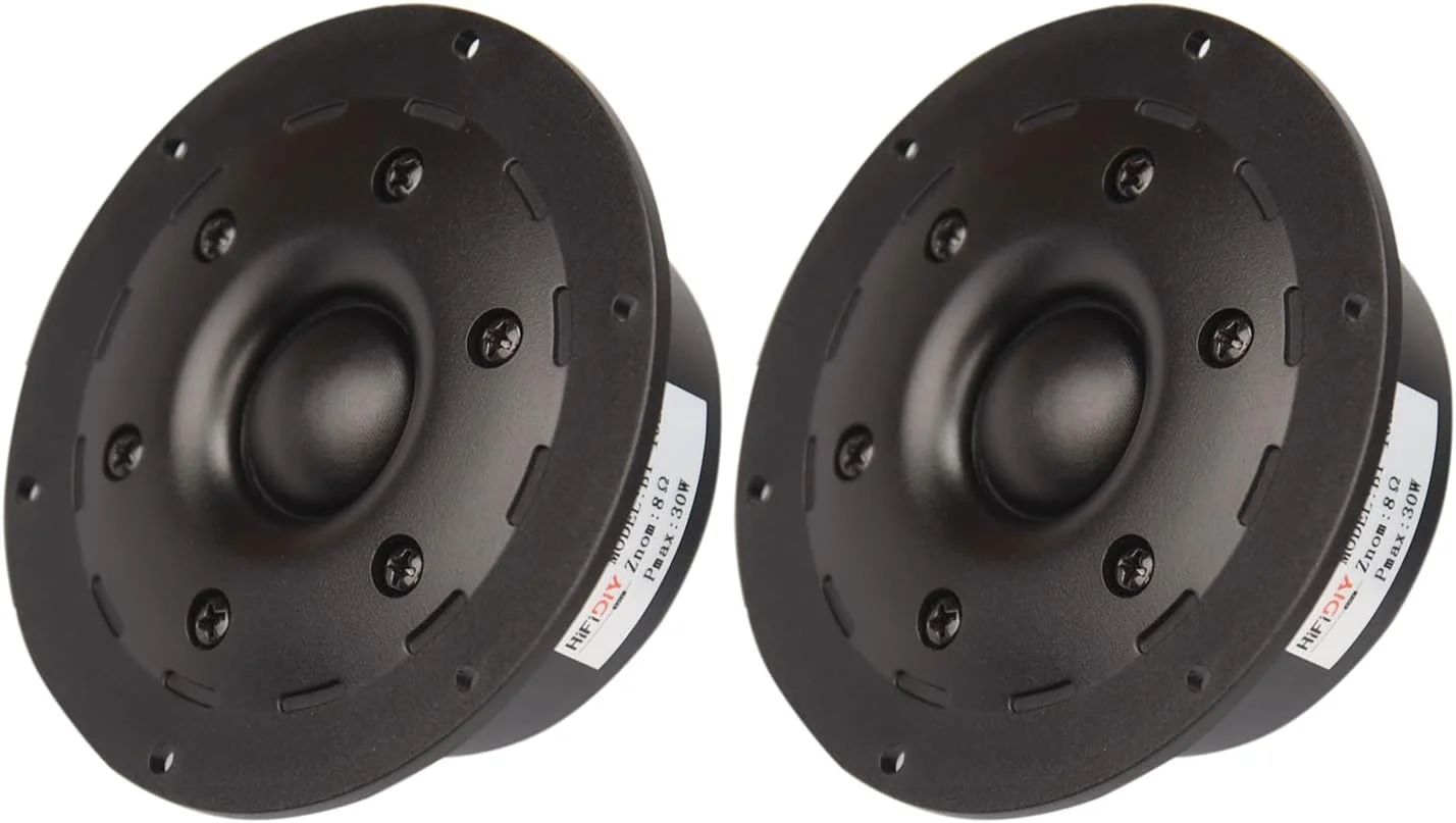 HIFIDIY LIVE 2 عدد بلندگوی توییتر HiFi 4 اینچی، واحد 25 هسته ای، غشای ابریشمی مشکی 8 اهم 30 وات، بلندگوی سه گانه فیلم خانگی B1-102S