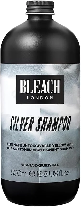 شامپو نقره ای BLEACH LONDON - شستشوی نقره ای دودی با رنگدانه بالا، وگان بدون تست حیوانی، تمیز کننده محافظت شده از رنگ، فرمول تونینگ رسوب دهنده رنگ 500 میلی لیتر شامپو نقره ای BLEACH LONDON - شستشوی نقره ای دودی با رنگدانه بالا، وگان بدون تست حیوانی، تمیز کننده محافظت شده از رنگ، فرمول تونینگ رسوب دهنده رنگ 500 میلی لیتر