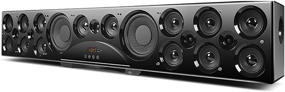 سیستم صوتی سینمای خانگی 1.7 کاناله GZDodek، اسپیکر تلویزیون 8 کاناله 310 واتی بلوتوث 5.0، با ساب ووفر بی سیم 5.6 اینچی، فیبر نوری، HDMI، کواکسیال، اتصال RCA، قابل نصب روی دیوار، کنترل از راه دور