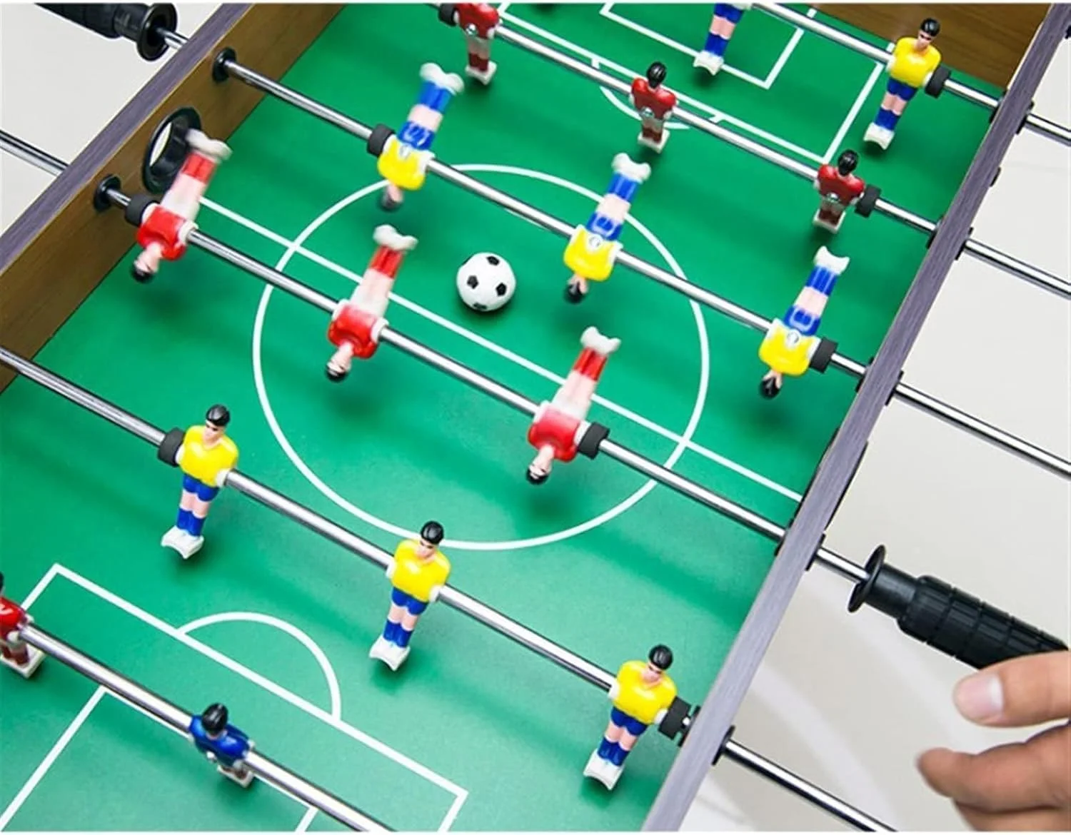 فوتبال دستی رومیزی Aputue، ست فوتبال چوبی جمع و جور با میله های روان، بازی مینی فوتبال برای کودکان و بزرگسالان، ایده آل برای اتاق بازی، مهمانی ها و شب های بازی خانوادگی فوتبال دستی رومیزی Aputue، ست فوتبال چوبی جمع و جور با میله های روان، بازی مینی فوتبال برای کودکان و بزرگسالان، ایده آل برای اتاق بازی، مهمانی ها و شب های بازی خانوادگی
