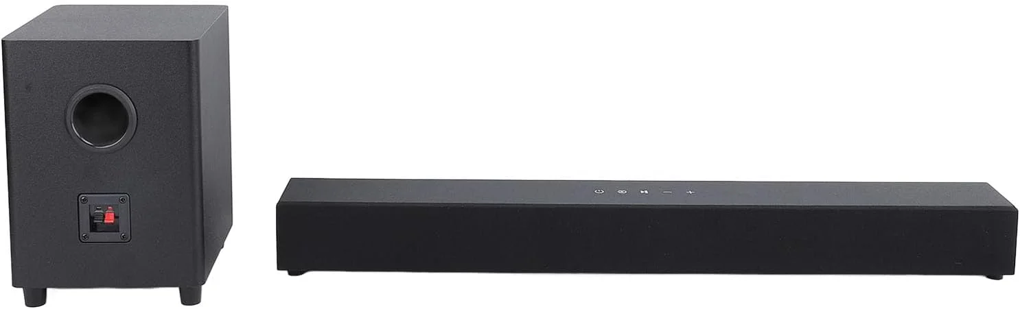 سیستم صوتی فراگیر بی سیم 5.0 با ساب ووفر، توان خروجی کلی 60 وات، همراه با کنترل از راه دور و 3 حالت EQ، برای سینمای خانگی، تلویزیون، کامپیوتر، بازی، پروژکتور (پریز UK)