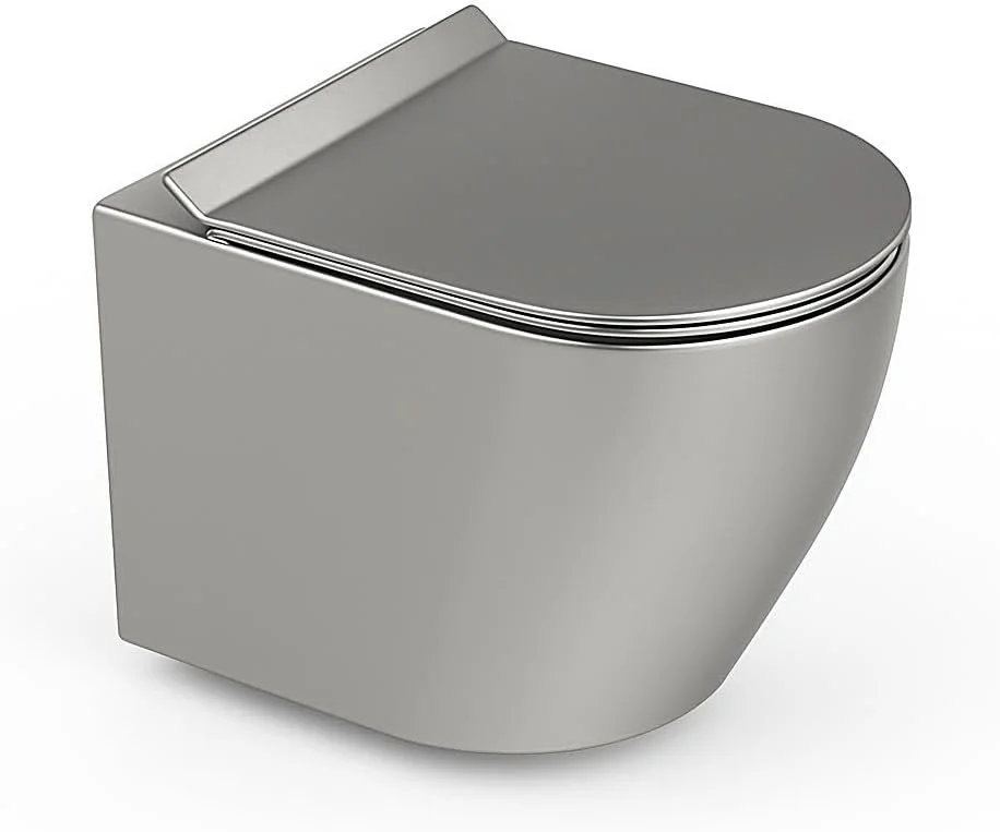 توالت وال هنگ کُنیگ 520x355x415mm - طراحی مدرن نقره ای